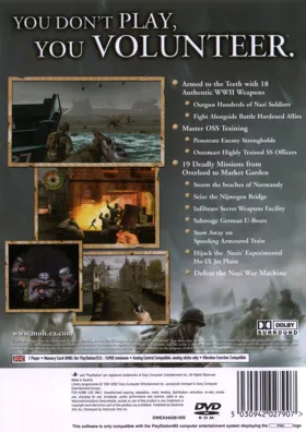 Medal of Honor - Frontline box cover back